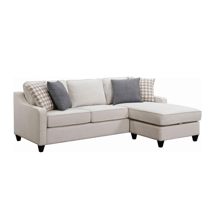 Upholstered Sofa, Tufted Back Comfy Velvet Long Couch - Imagen 2